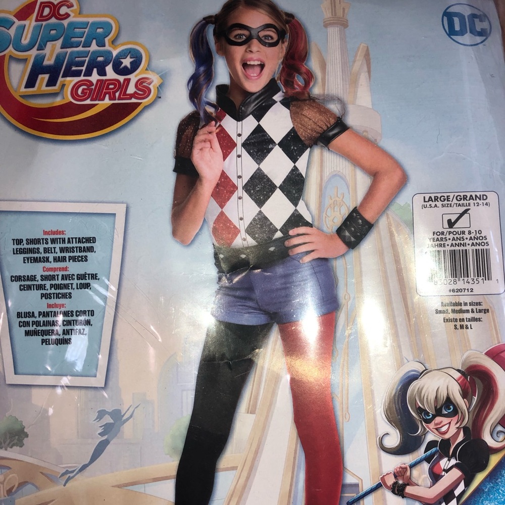 Girls Harley Quinn DC Comics costume
